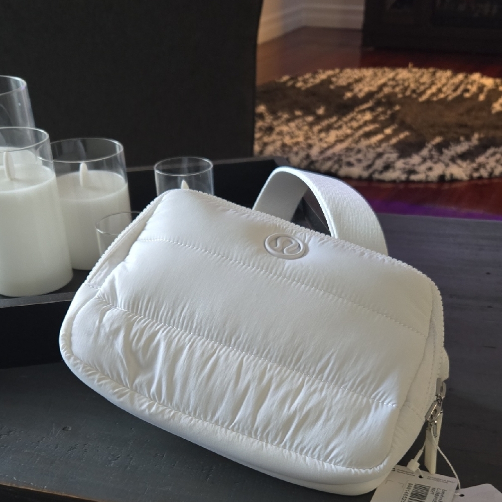 Lulu White Quilted Shoulder Bag